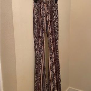Women’s Pink/Black Boho Flare Pants
